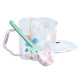 Children's cup with lid and spoon, blue