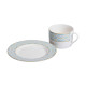 Ceramic coffee and tea cup 250 ml with Ethnic ornament white